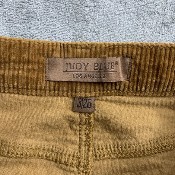Judy Blue Corduroy Pants Women 26x31” Brown Bootcut Stretch Retro Y2K Soft Boho - Picture 11 of 15